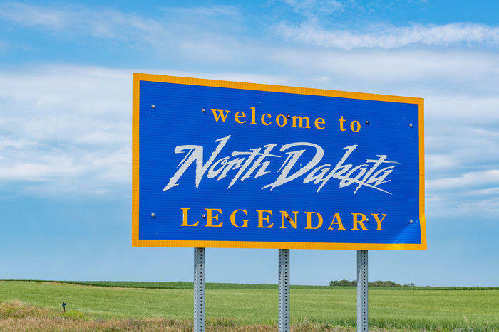 Welcome to North Dakota Highway Sign