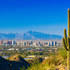 Phoenix skyline with cactus