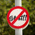 Curse word on a sign